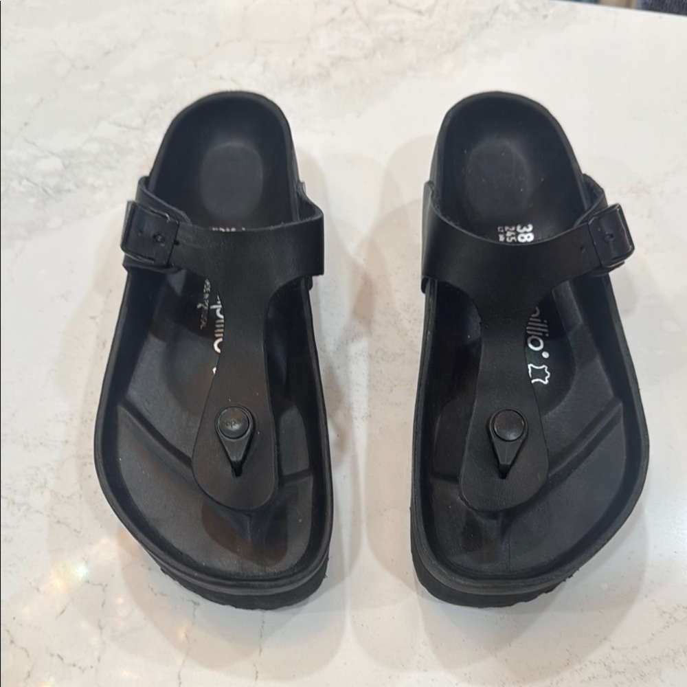 Papillio Birkenstock Black Wedge Sandals